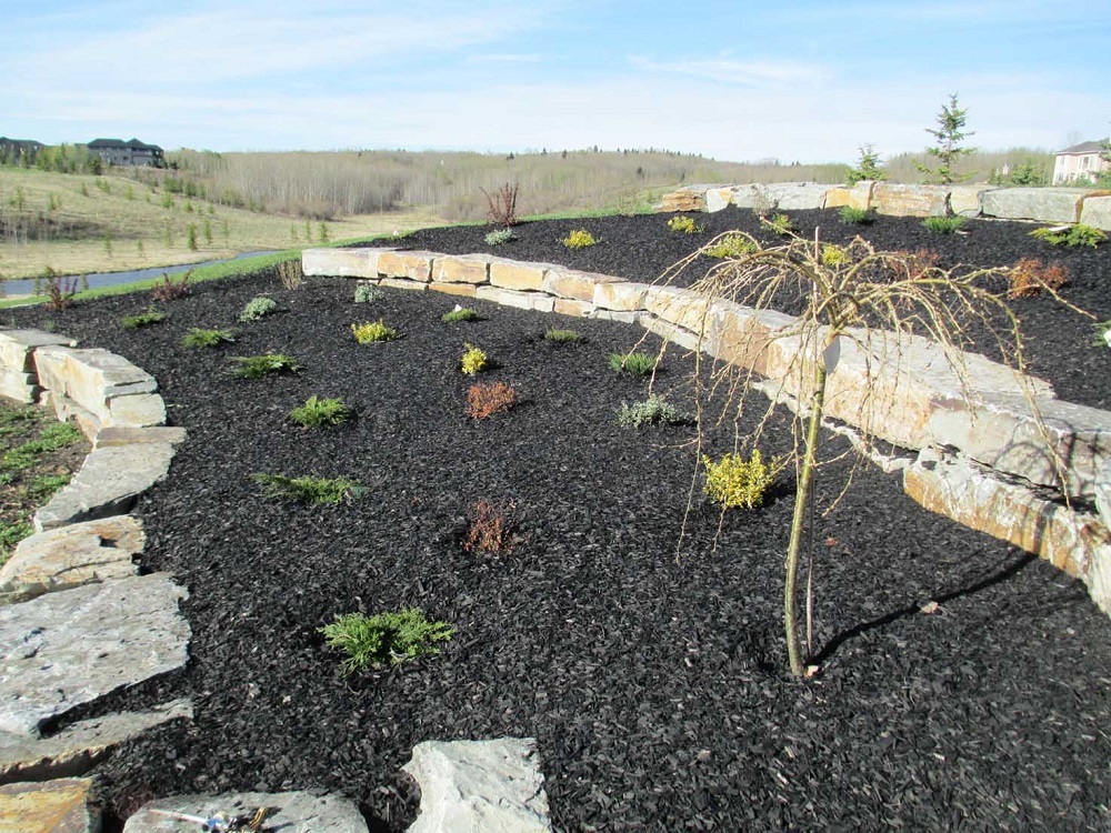 Black Coloured Woodchip