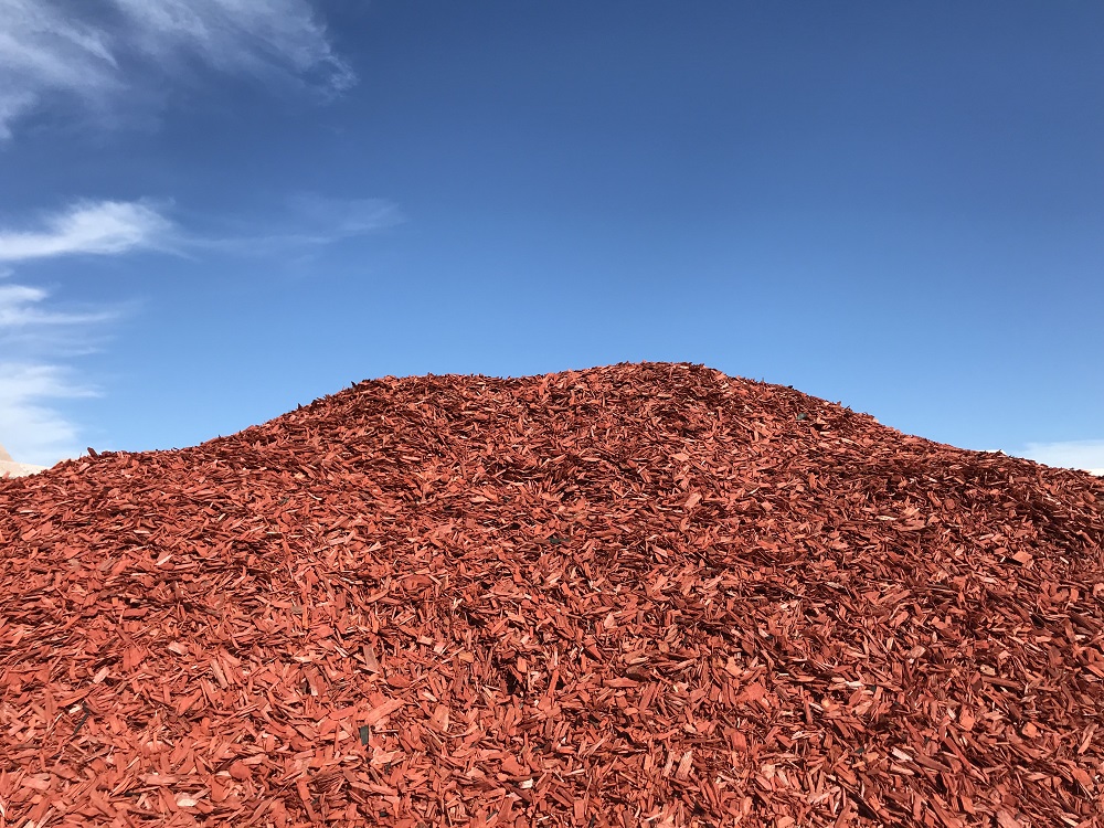 Red Coloured Woodchip